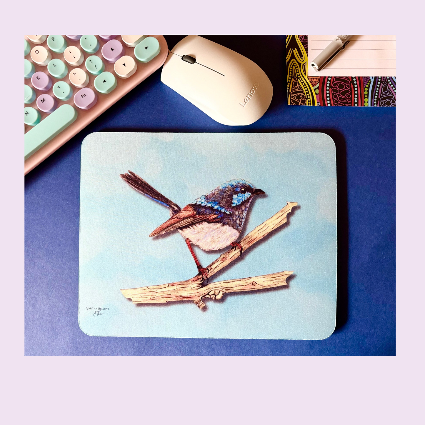 Blue Wren Mousepad