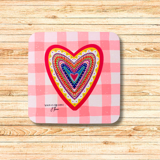 Country Heart Coaster